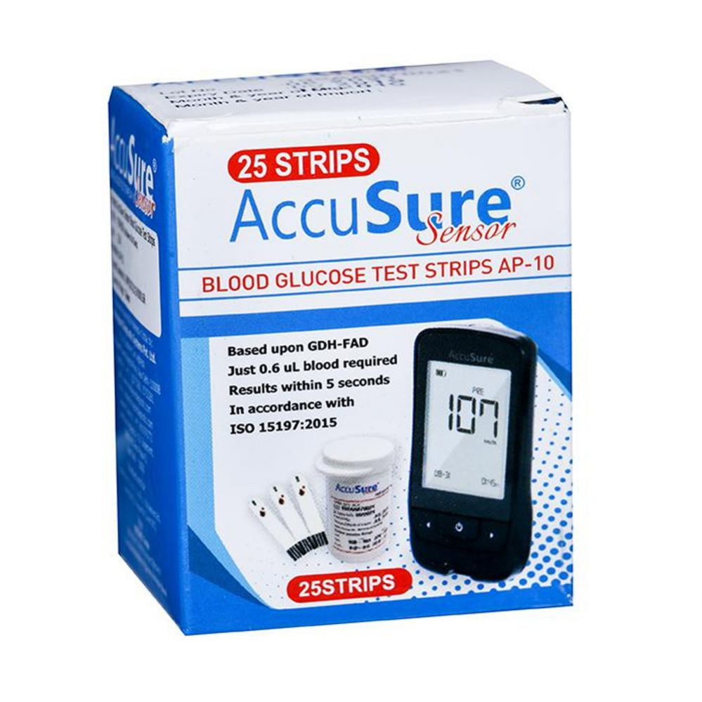 Accusure Sensor Blood Glucose Test Strips