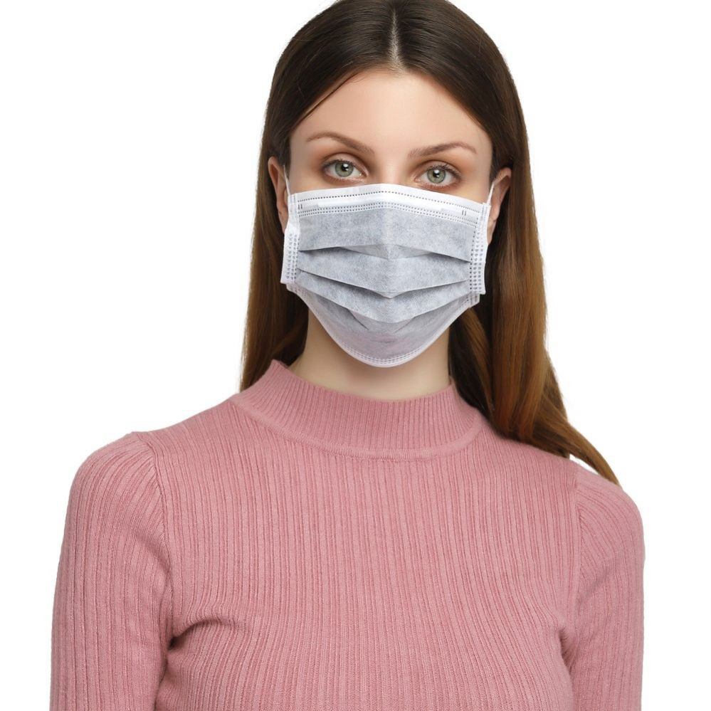 SAAVI URGICALS™ 4 Ply Surgical Face Mask with Melt Blown Layer, BFE & PFE> 99%, ISO, CE, FDA Certified, SITRA Approved Disposable Surgical Masks with Adjustable Nose Pin (Metallic Grey)