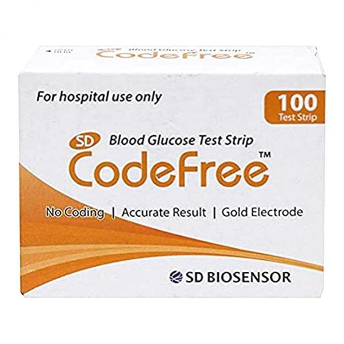 SD Code Free Blood Glucose Test Strips -  Pack Of 100 Strips