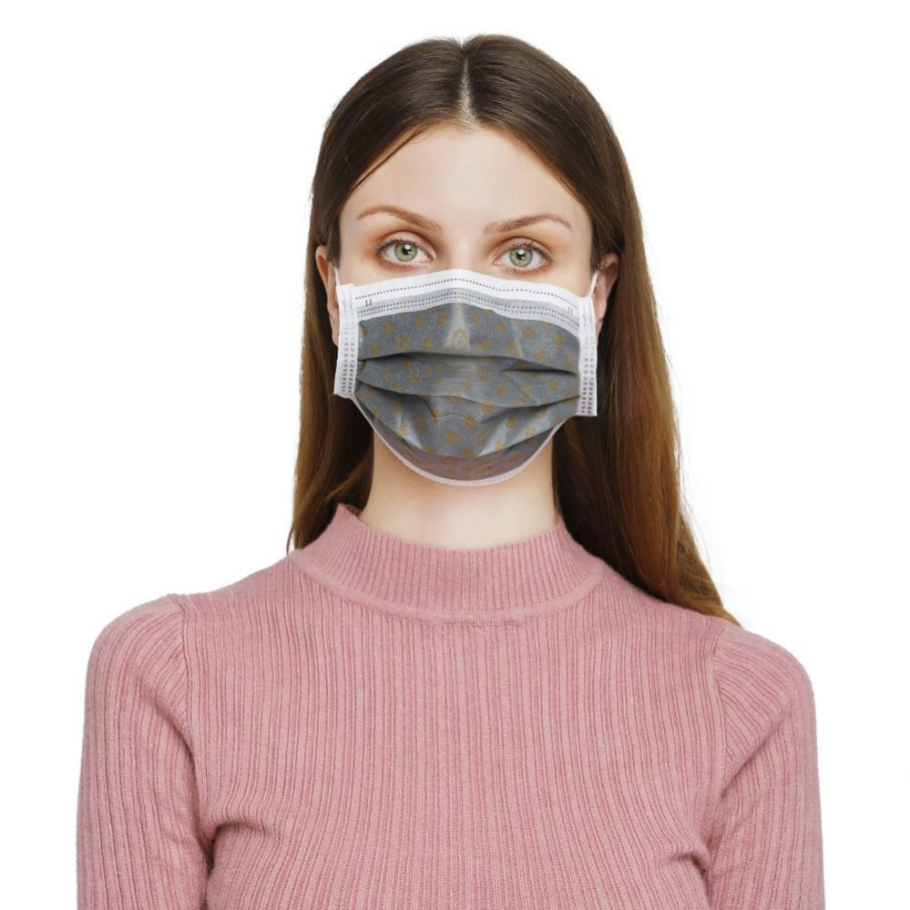 SAAVI URGICALS™ 4 Ply Surgical Face Mask with Melt Blown Layer, BFE & PFE> 99%, ISO, CE, FDA Certified, SITRA Approved Disposable Surgical Masks with Adjustable Nose Pin (French Canvas)