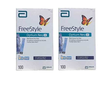 FreeStyle Optium Neo H 200ct Blood Glucose Test Strips - 2 Pack Of 100 Strips Each